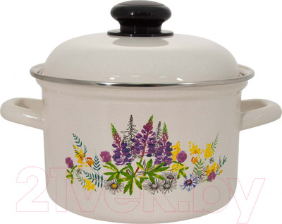 Кастрюля Лысьвенские эмали Люпины 1612АП2/4