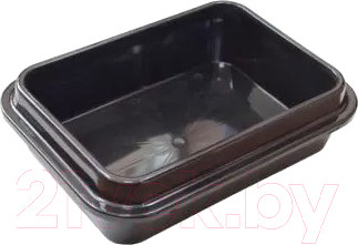 Туалет-лоток Сибирская кошка Премиум с бортиком (черный)