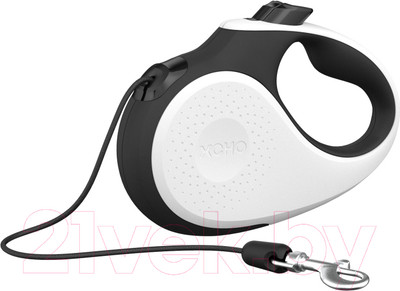 Поводок-рулетка XCHO Трос 5м (M, белый/черный)