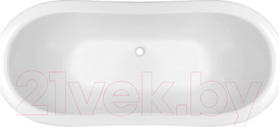 Ванна из искусственного мрамора Эстет Бостон с литым подиумом 180x74 / ФР-00001046