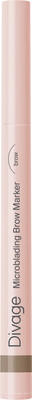Фломастер для бровей Divage Стойкий с эффектом Microblading тон 01