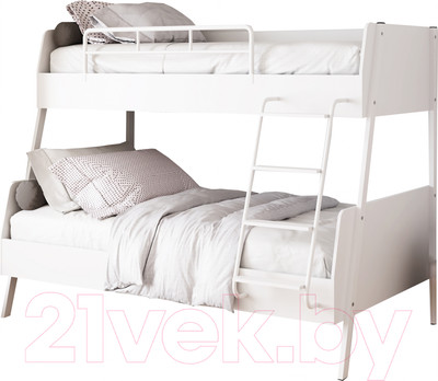 Двухъярусная кровать Формула мебели Дельта-Лофт 20.02.04 / ДЛ.1.120 (белый)