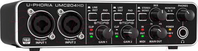 Аудиоинтерфейс Behringer UMC204HD