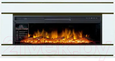 Каминокомплект Смолком Valerie V42 + Vision 42 LOG LED (бьянко белый)