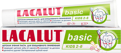 Зубная паста Lacalut Basic Kids 2-6 (60г)