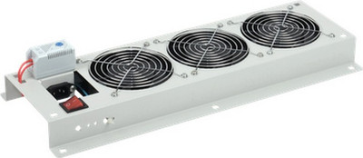 Панель вентиляторная для распределительного шкафа ITK С выключателем и термостатом / FM35-32M (серый)