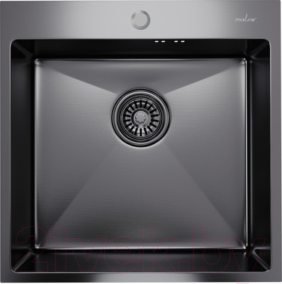 Мойка кухонная Mixline Pro 547230 (черный графит, с сифоном)