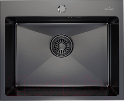 Мойка кухонная Mixline Pro 547234 (черный графит, с сифоном)