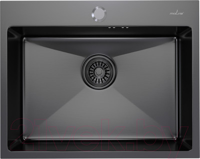 Мойка кухонная Mixline Pro 547236 (черный графит, с сифоном)