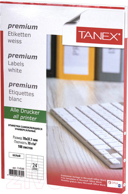 Набор этикеток Tanex 114548 (белый)