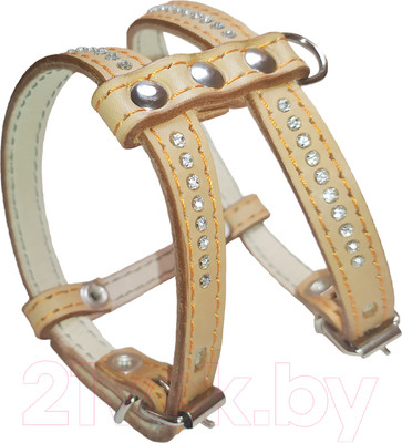 Шлея Сима Стразы / b1540SA (песочный)