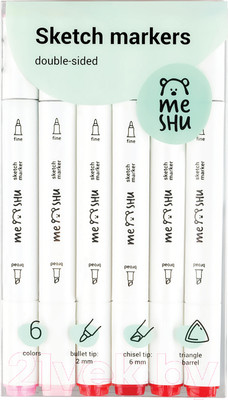 Набор маркеров Meshu Розовые цвета / MS_38252 (6цв)