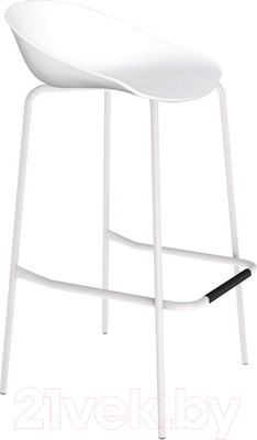 Стул барный Sheffilton SHT-ST19/S29 (белый/белый муар)