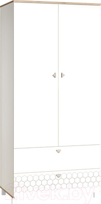 Шкаф Mobi Эйп 13.334 (белый PE шагрень/дуб белый Exclusive OW D4430)