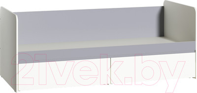 Кровать-тахта Mobi Торонто 11.39 (белый PE шагрень/стальной серый 1700 PE)