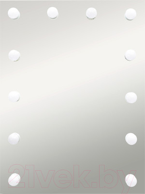 Зеркало Континент Гримерное Бриджит 12 ламп 60x80 (с Led лампами)