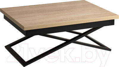Стол-трансформер Levmar Compact D89/S53 (дуб сонома/черный)