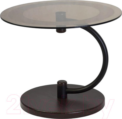 Журнальный столик Мебелик Дуэт 13Н (черный/венге/тонированное стекло)