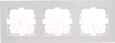 Рамка для выключателей и розеток Lezard Vesna 742-0200-148 (белый, 3 поста)