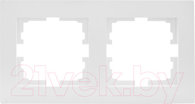 Рамка для выключателей и розеток Lezard Vesna 742-0200-147 (белый, 2 поста)