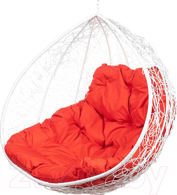 Кресло подвесное BiGarden Gemini White BS (без стойки, красная подушка)