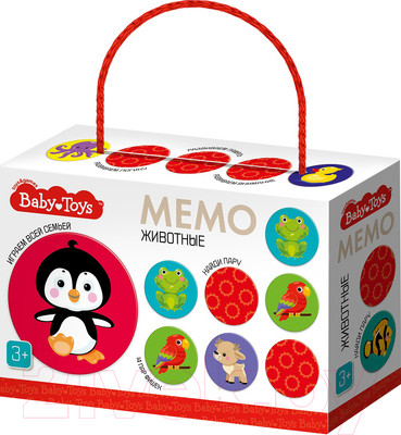 Настольная игра Baby Toys Мемо. Животные / 04051
