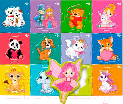 Развивающая игра Baby Toys Maxi. Милашки / 02509 (24эл)