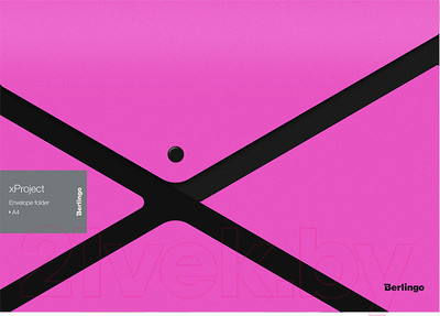 Папка-конверт Berlingo xProject / EFb_A4221 (фуксия/черный)