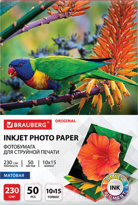 Фотобумага Brauberg Original 230 г/м2 / 363974 (50л, матовый)