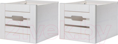 Ящик для тумбы в ванную Dipriz Venezia / Д.7444-2 (2шт, белый воск)