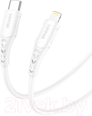 Кабель Vipfan P04 Type-C-Lightning (2м, белый)