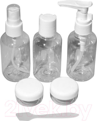 Набор флаконов для косметики Onlytop В чехле / ОТ 655409