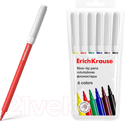 Фломастеры Erich Krause Basic / 53367 (6цв)