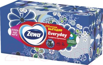 Бумажные салфетки Zewa Everyday (250шт)