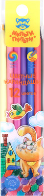 Набор цветных карандашей Мульти-пульти Кот на крыше / CP_46359 (12цв)
