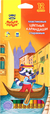 Набор цветных карандашей Мульти-пульти Енот в Венеции / CP_19844 (12цв)