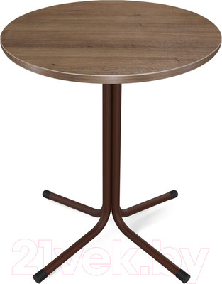 Обеденный стол Sheffilton SHT-TU7-1/70 МДФ (коричневый муар цинк/черный/орех светлый)