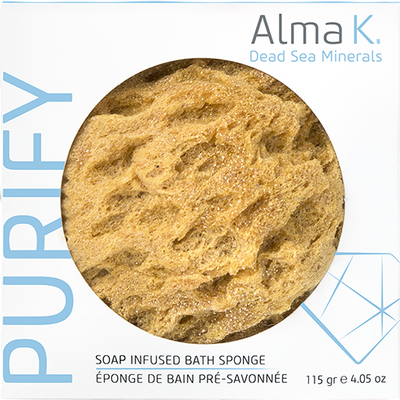 Губка для тела Alma K Purify Soap Infused Bath Sponge Жидкое мыло на губке (115г)
