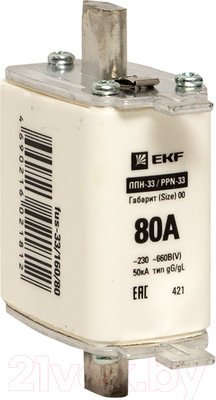 Предохранитель плавкий EKF PROxima fus-33/160/80