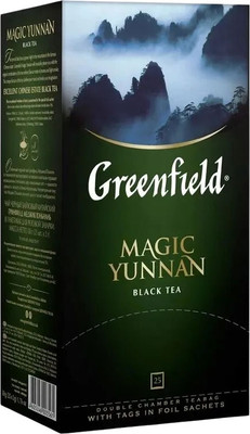 Чай пакетированный GREENFIELD Magic Yunnan черный (25пак)