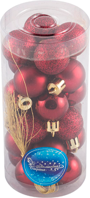 Набор шаров новогодних Волшебная страна 007663 (24шт)