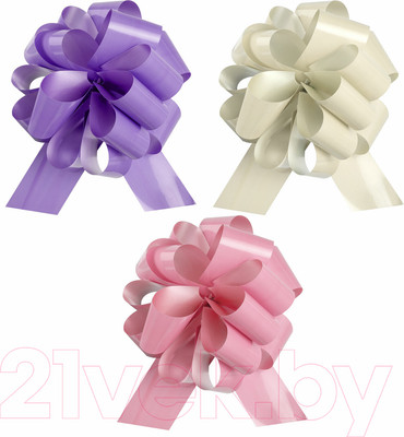 Набор элементов для декорирования Золотая сказка Бант-шар / 591833 (розовый/фиолетовый/бежевый)