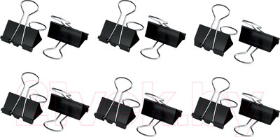 Зажим для бумаги Berlingo BC1225 (12шт, черный)