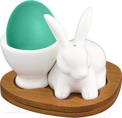 Подставка для яйца Elan Gallery Белый кролик / 540106