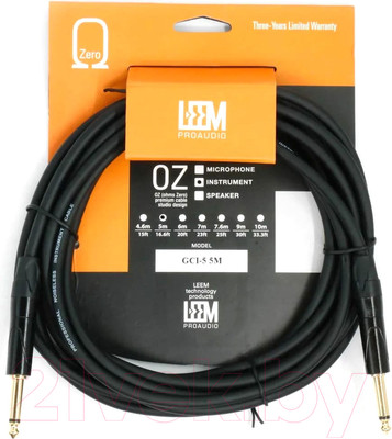 Кабель гитарный Leem GCI-5 (5м)