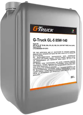 Трансмиссионное масло G-Energy G-Truck GL-5 85W140 / 253640184 (20л)