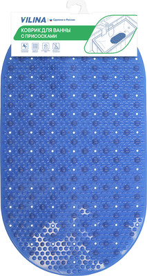 Коврик на присосках Вилина Массажный 6807 (38x69, синий)