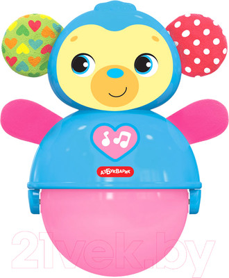 Развивающая игрушка Азбукварик Обезьянка. Неваляшка-покатушка / 2767