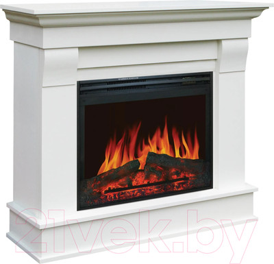 Каминокомплект Смолком Albion MB/JUP/SYM26 + Jupiter FX N Black  (бьянко белый)