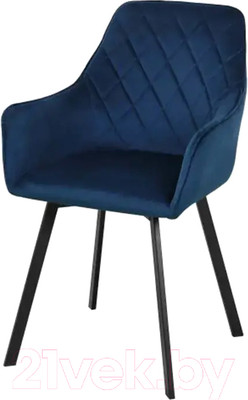 Стул СоюзРегионПоставка Бостон СРП-156 (муар черный/велюр Velluto 25 синий)